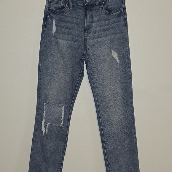 Altar'd State Straight Leg Distresses SALLY style, Stretch Jeans Size 7 - Picture 4 of 11